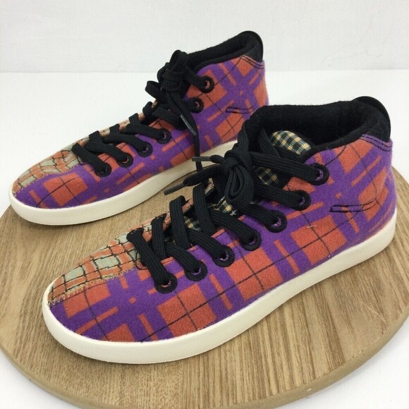 Allbirds Womens Wool Piper Mid Split Tartan Limited Edition Sneaker Shoes Size 7 - Picture 4 of 10